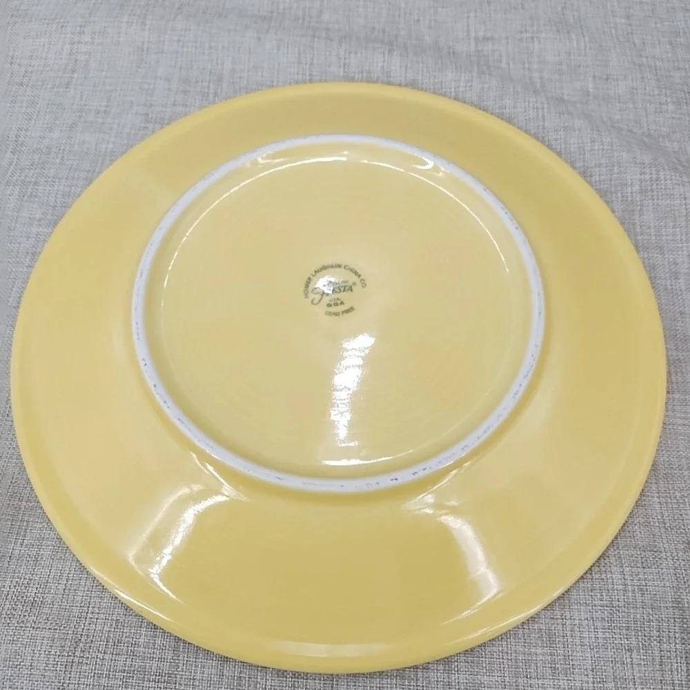 Fiesta Sunflower Classic Rim Dinner Plate & Cereal Bowl Set Ex Cond Retired